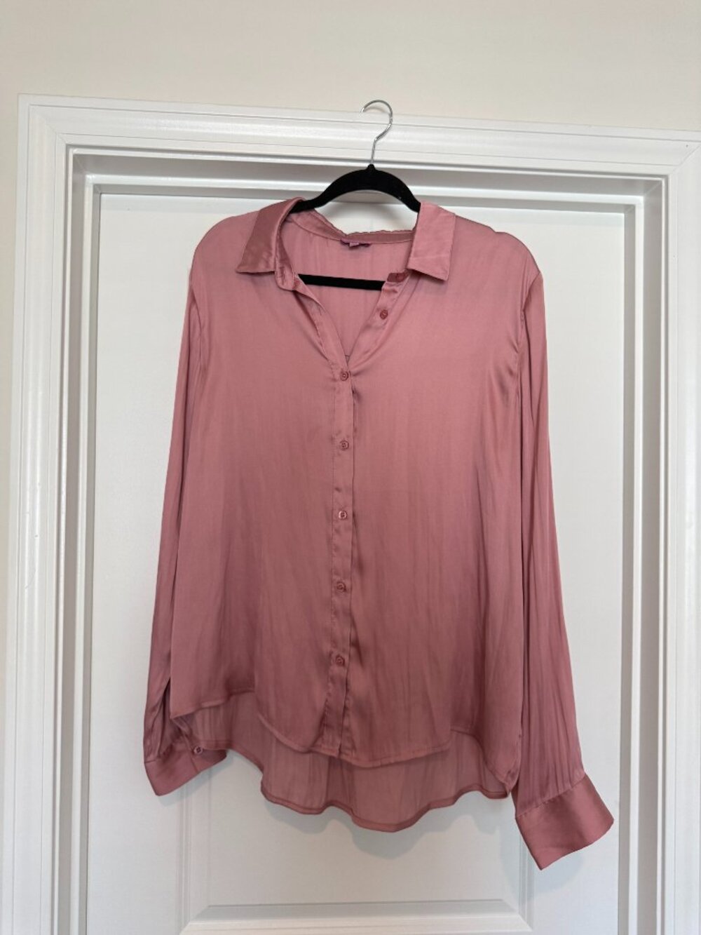Francesca's Silk LS Button-up